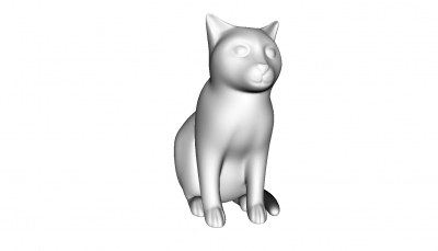 sculpture sitting cat nature 3D printing model, file, printable design, 3d print, cat, animal, nature, 3D print model - Mito3D