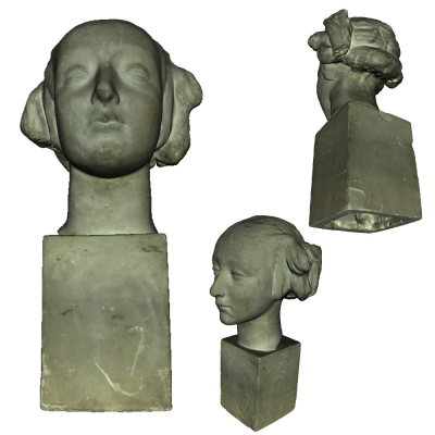 Skulptur von veronika Kunst 3D-Druck-Modell, 3D-Druck-Datei, 3D-druckbares Modell, 3D-Druck, design, 3d-drucken, Skulptur, Kunst, Frau, Kopf 3D print model - Mito3D