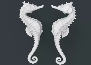 seahorse 3d printing model - threeding art animal prrinting 3d print model - Mito3D
