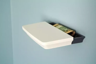 secret étagère 3d impression modèle trio argent planque cacher 3d print model - Mito3D