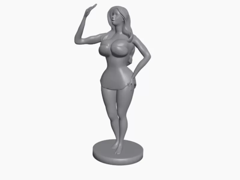 Selfie Mädchen 3d Drucken Modell dreiding Frau sexy Charakter 3D print model - Mito3D