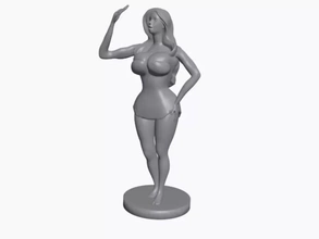autoscatto ragazza 3d stampa modello treding donna sexy carattere 3d print model - Mito3D