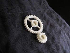 semi-formal pocket gear train fashion 3D printing model, file, printable design, 3d print, gears, jewelry, magnetic, wearable, zheng3 3d print model - Mito3D