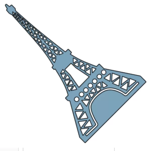 separador libro eiffel 3d stampa modello treding Parigi pagina torre 3D print model - Mito3D