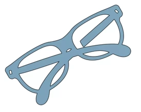 séparateur livre lentes 3d impression modèle trio page lunettes 3d print model - Mito3D