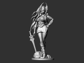 she ra 3d baskı model üçleme Sanat heykel seksi KADIN Evren he man ustalar 3d print model - Mito3D