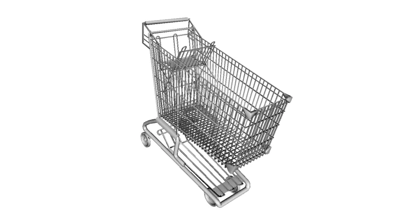 shopping cart 3d printing model - threeding 3D print model - Mito3D