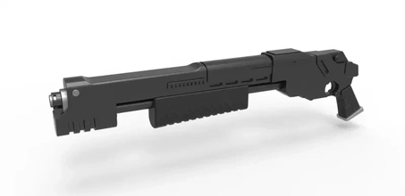 fucile caccia film giudice dredd 1995 3d stampa modello treding stampabile pistola Stampa scifi cosplay puntello replica judgedredd dreddshotgun 3d print model - Mito3D