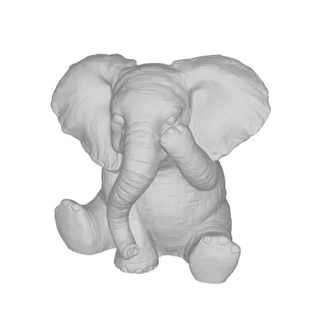 shy baby elephant 3d printing model 3d print model - Mito3D