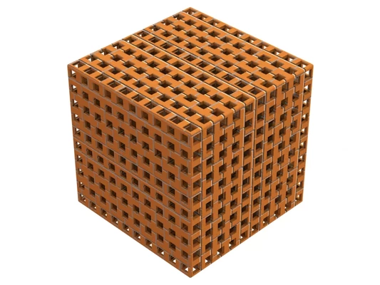 facile cubique treillis structure 3d impression modèle trio mots clés art corps visage bloquer cube mathématique primitif formes cubes décoration complexité complexe cellules 3d print model - Mito3D