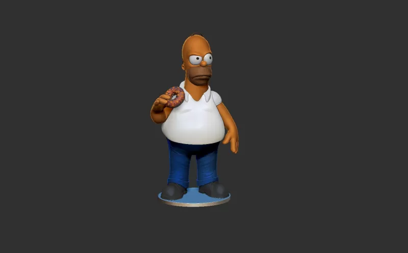 Simpsons Homer 3d baskı model üçleme karikatür figürinler minyatürler aile bart insan Amerika baba Lisa dimka134russ kavgalar 3D print model - Mito3D