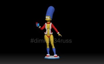 simpsons marge toys games & hobby hero cartoon series art funny beautiful bart homer lisa illustration woman fashion hairstyle griffins year christmas holiday miniatures figurines 3d print model - Mito3D