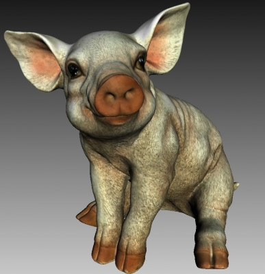 sitzen Ferkel klein Natur 3D-Druck-Modell, 3D-Druck-Datei, 3D-druckbares Modell, 3D-Druck, Gestaltung, Druck 3d, Schwein, Tier, statue 3D print model - Mito3D