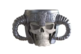 skull cup 3d printing model - threeding decor viking 3d print model - Mito3D
