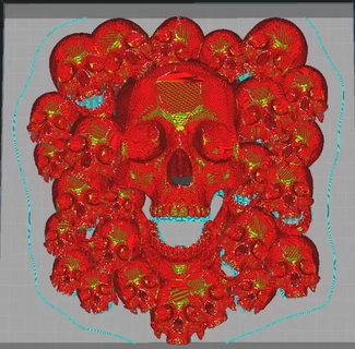 cranio ornamento 3d stampa modello Halloween trick or treat teschi 3d print model - Mito3D