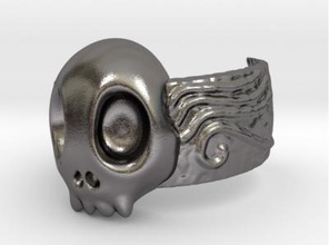 skull ring fashion 3D printing model, file, printable design, 3d print, skull, ring, rings, jewel, jewelery 3d print model - Mito3D