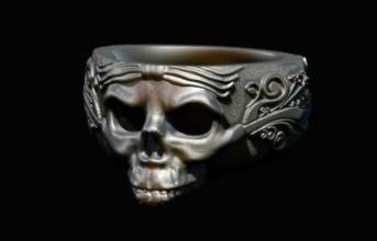 anillo del cráneo 2 de la moda 3D modelo impresión, impresión en archivo, imprimibles 3D, diseño 3d, el cráneo,el anillo,joya,joyas,moda,cráneos 3d print model - Mito3D