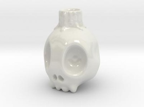 skull toon candle holder toys games & hobby 3D printing model, file, printable design, 3d print, skull, human, head, bones,candle,holder,funny,halloween 3d print model - Mito3D