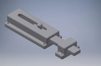 sliding latch 3d printing model - threeding lock stl cool interesting autodesk inventor 3d print model - Mito3D