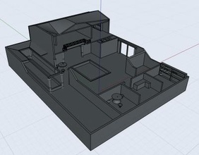 piccolo-insulae-tipici-casa-di-romano-impero architettura La stampa 3D, modello, file di 3D stampabile la progettazione 3d, stampare in Casa 3d print model - Mito3D