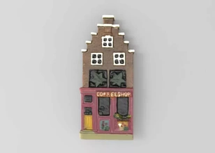 pequeno casa Amsterdã 3d impressão modelo trio arte Europa 3d print model - Mito3D