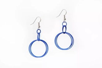 small loops earrings 3d printing model - threeding jewelry 3d print model - Mito3D