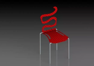 serpent chaise 3d impression modèle trio cuisine conception 3d print model - Mito3D