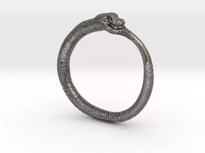 serpiente anillo 3d impresión modelo trío anillos joya joyería 3d print model - Mito3D
