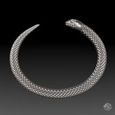 snake symbol of rebirth 3d printing model - threeding tags earring printable bracelet commercial gift necklace casting jewellery master-model 3d print model - Mito3D