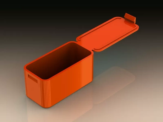 snap fit plastic box 3d printing model - threeding tags equipment container furniture equipments industrial parts snap-fit-design accessories 3d print model - Mito3D