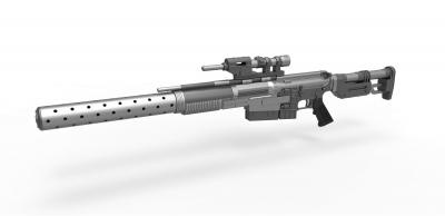 sniper blaster rifle a300 movie rogue 2016 toys games & hobby 3D printing model, file, printable design, 3d print, Blaster, rifle, blasterrifle, sniper, sniperrifle, A280, BlasTech, BlasterA280, RifleA280, gun, weapon, scifi, StarWars, RogueOne, cosplay, prop, replica, toy, printable, 3d print model - Mito3D