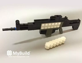 atirador elite rifle 3d impressão modelo trio construção blocos 3d print model - Mito3D