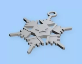 snowflake 1 earring 3d printing model - threeding 3d print model - Mito3D