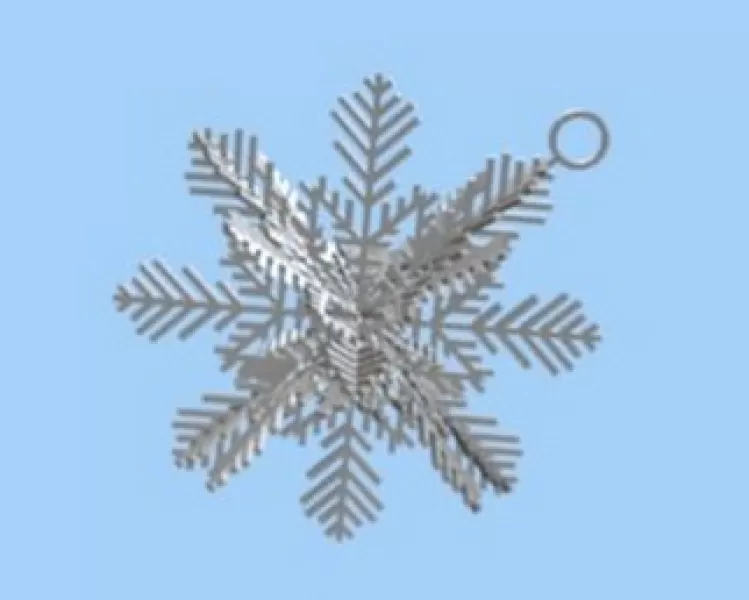 snowflake 2 christmas decoration 3d printing model - threeding 3D print model - Mito3D