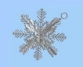 snowflake 2 christmas decoration 3d printing model - threeding 3d print model - Mito3D