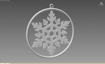 snowflake 3d printing model - threeding christmas house holiday decor xmas ornament winter snow flake freeze newyear 3d print model - Mito3D