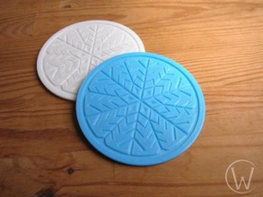 snowflake coaster home office & garden 3D printing model, file, printable design, 3d print, Home, Living, Kitchen, Dining, Drink, stylized, decor, collection, season greeting, simple, modern, snowflake, snow, cup holder, Christmas, gift, original unique 3d print model - Mito3D