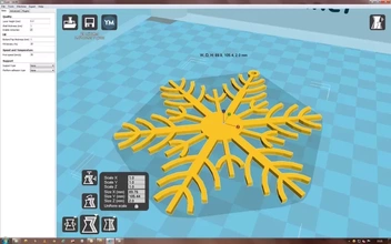 kar tanesi no19 3d baskı model üçleme Noel yazdırılabilir dekorasyonlar 3d print model - Mito3D