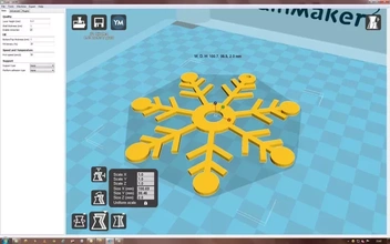 kar tanesi no42 3d baskı model üçleme Noel yazdırılabilir dekorasyonlar 3d print model - Mito3D