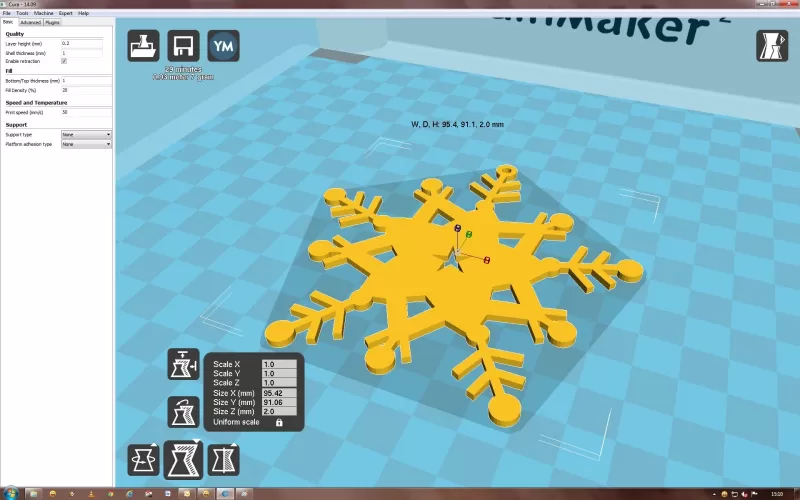 kar tanesi no4 3d baskı model üçleme Noel yazdırılabilir dekorasyonlar 3D print model - Mito3D