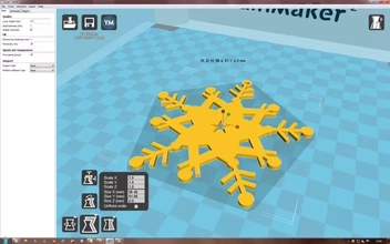 snowflake no4 3d printing model - threeding christmas printable decorations 3d print model - Mito3D