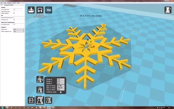 kar tanesi no7 3d baskı model üçleme Noel yazdırılabilir dekorasyonlar 3d print model - Mito3D