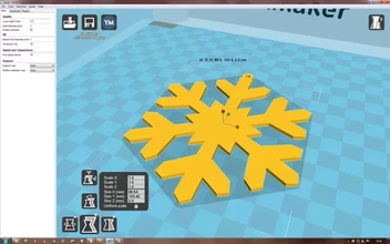 kar tanesi no9 3d baskı model üçleme Noel yazdırılabilir dekorasyonlar 3d print model - Mito3D