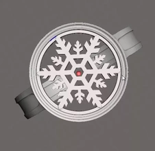 copo nieve anillo 3d impresión modelo trío Navidad casa fiesta decoración ornamento invierno snow escama congelar Año 3d print model - Mito3D