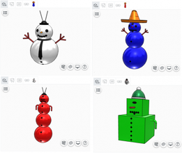 Schneemann Konfigurator Spielzeuge Spiele Hobby Weihnachten 3d 3d print model - Mito3D