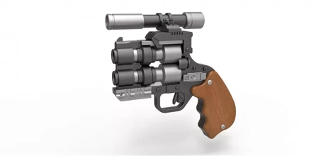 Snubbull özel Lazer tabanca film solo star savaşlar hikaye 2018 3d baskı model üçleme silah oyuncak yazdırılabilir çift Yazdır bilimkurgu Yıldız Savaşları Kostüm oyunu 3d print model - Mito3D