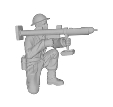 soldat bazooka 3d impression modèle trio soldats 3d print model - Mito3D