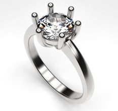 anello solitario moda La stampa 3D, modello, file di 3D stampabile la progettazione, 3d, Anello, anelli, gioielli, solitari, normale 3d print model - Mito3D