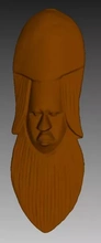 somalla portrait 3d printing model - threeding art wood tribal father somali 3d print model - Mito3D