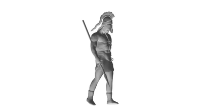spartiate statue 3d impression modèle trio 3d print model - Mito3D